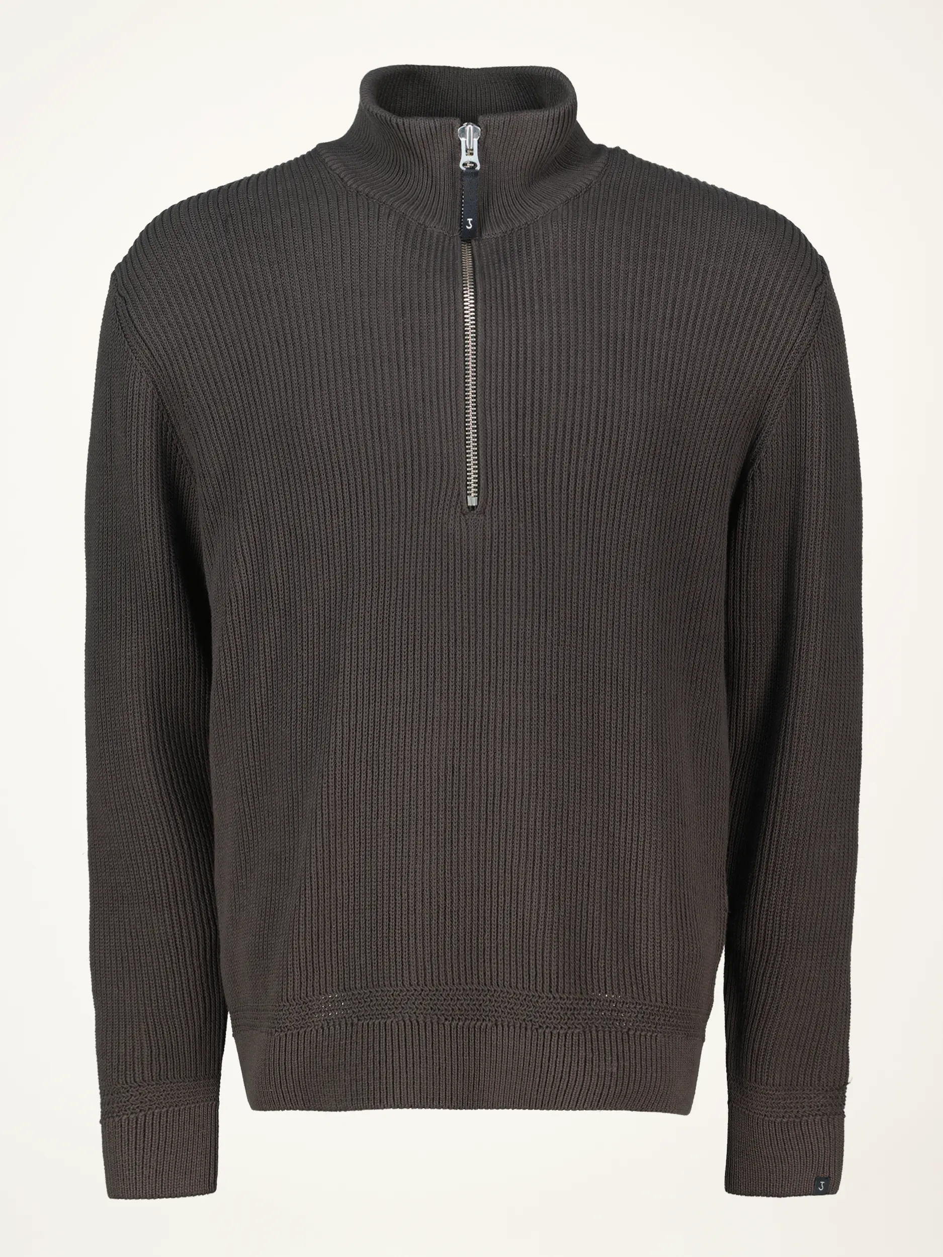 Gerippter Pullover langarm - Artikelansicht - Farbe: Braun Gerippter Pullover langarm - Artikelansicht - Farbe: Braun