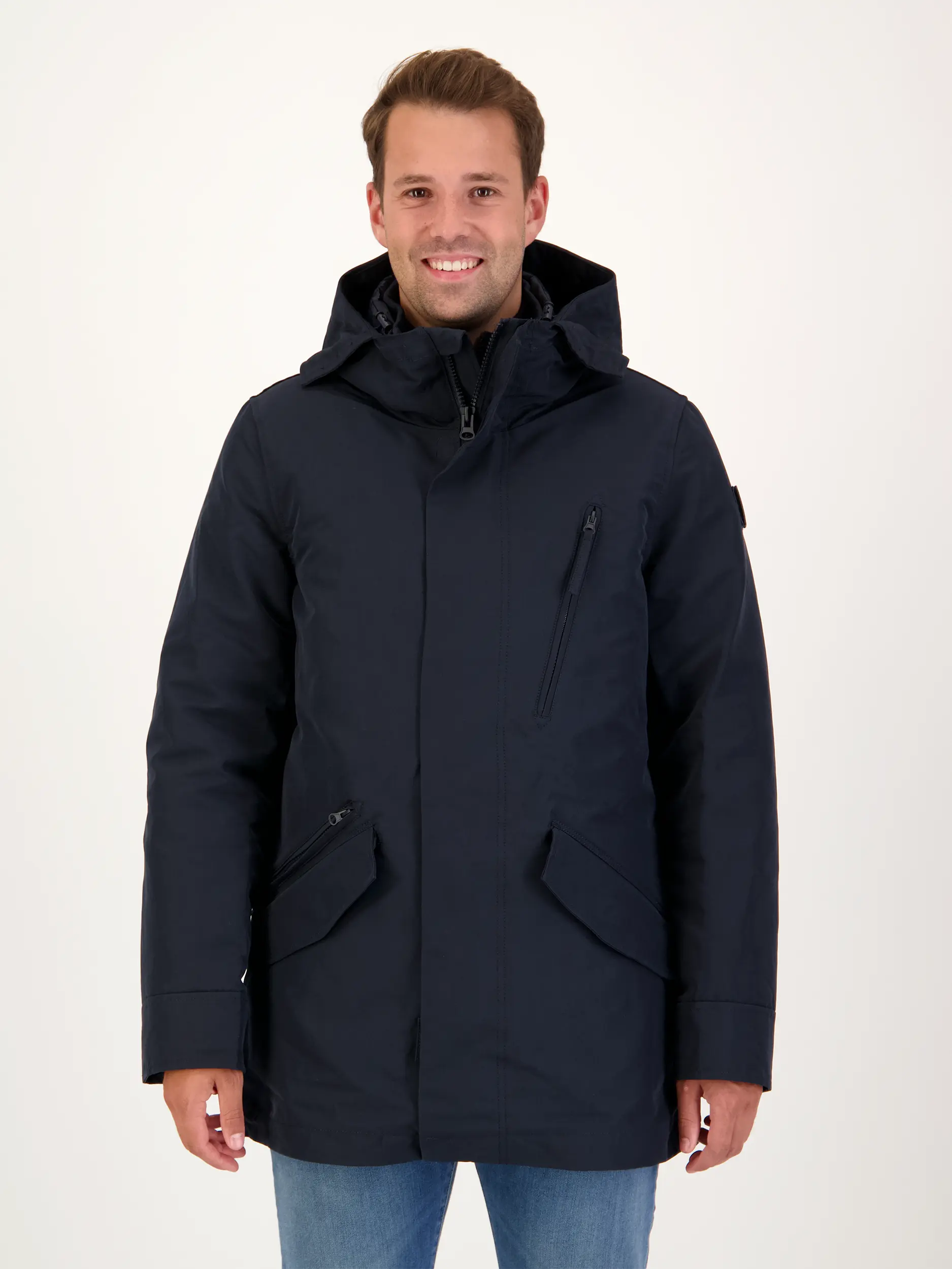 Wasserabweisende 3-in-1-Jacke 'Galena' - Artikel Vorderseite getragen von einem Modell - Farbe: Blau