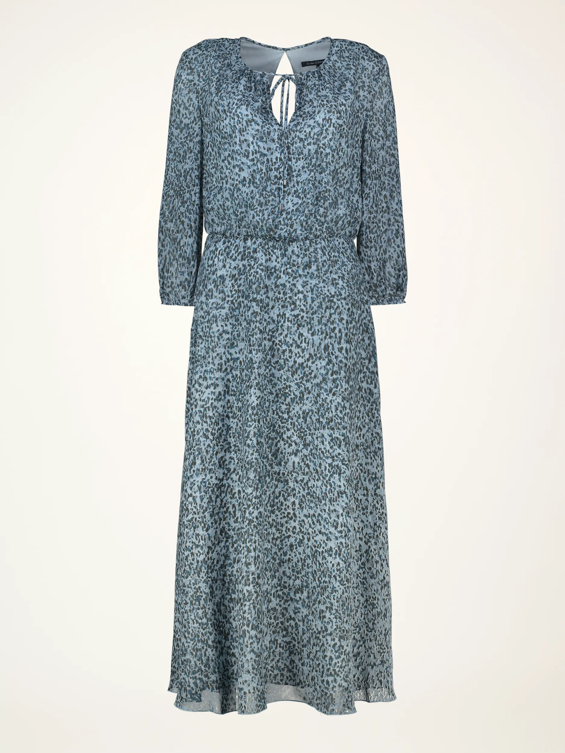 Gemustertes Midikleid langarm - Artikelansicht