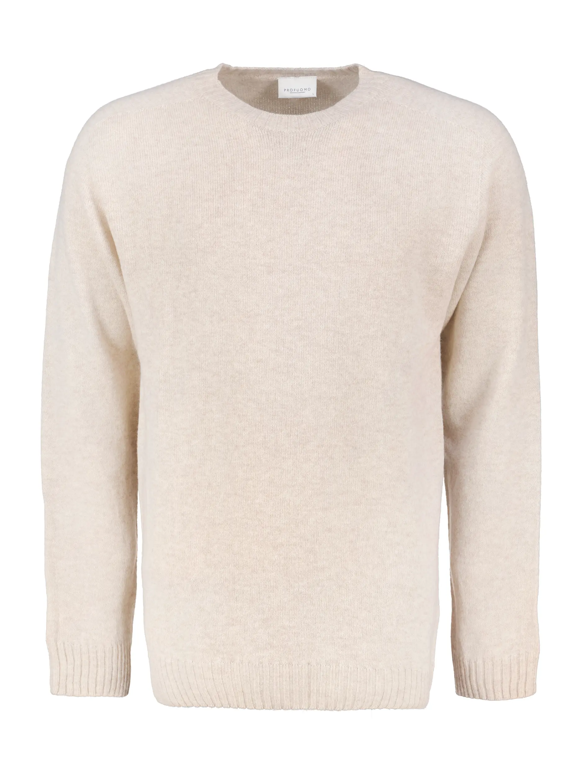 Pullover aus Wolle langarm - Artikel Vorderseite - Farbe: Beige