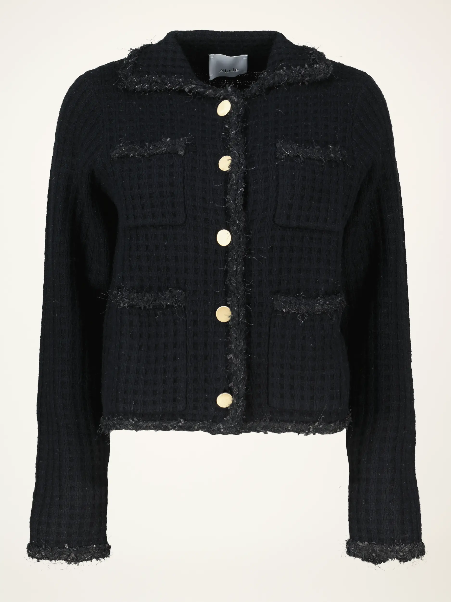Strickjacke aus Wolle - Artikelansicht - Farbe: Schwarz