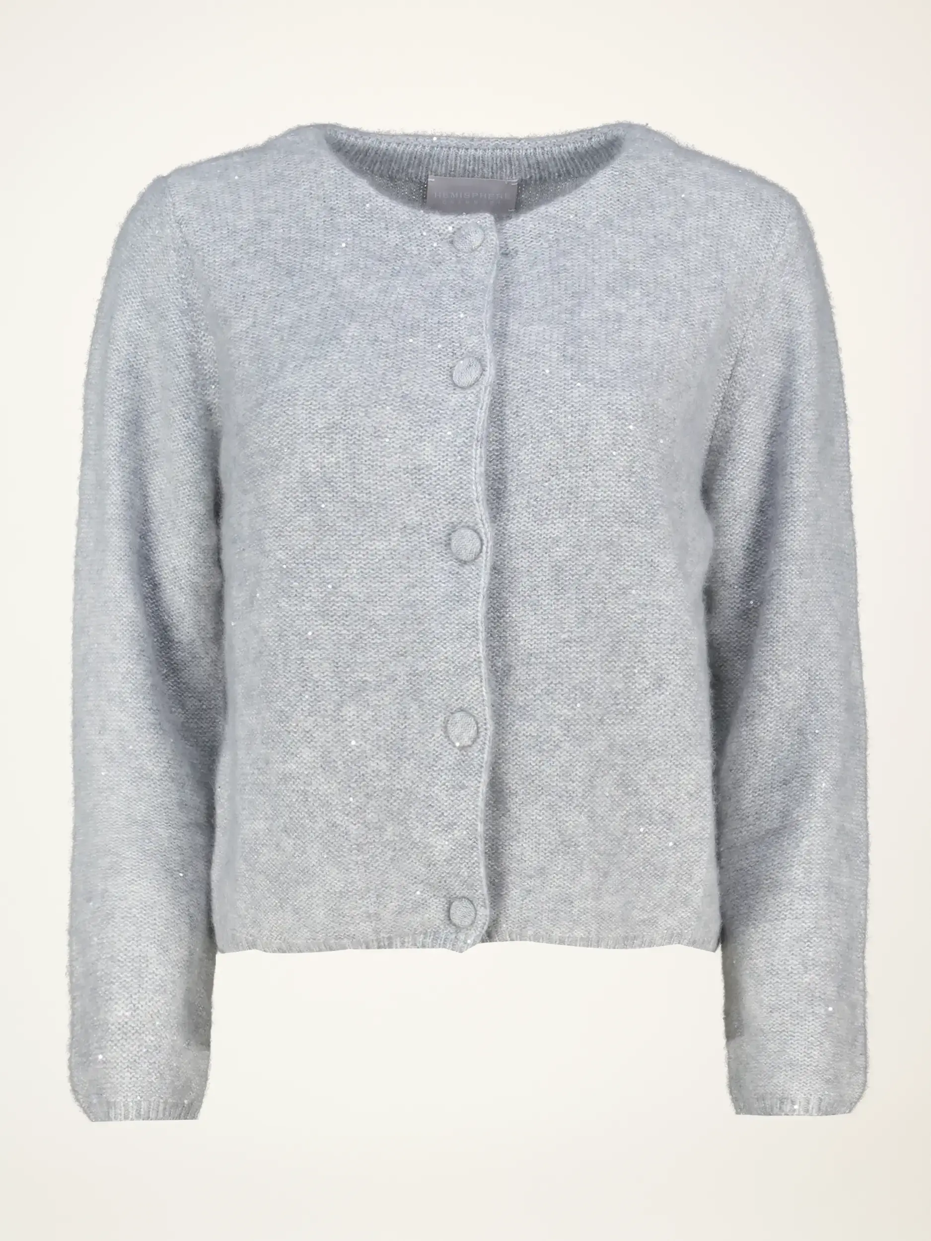 Strickjacke aus Kaschmir-Mix langarm - Artikelansicht - Farbe: Grau