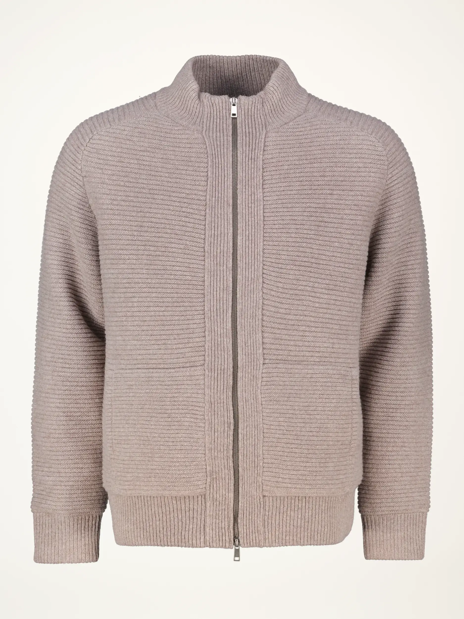 Gefütterte Strickjacke  - Artikelansicht - Farbe: Braun