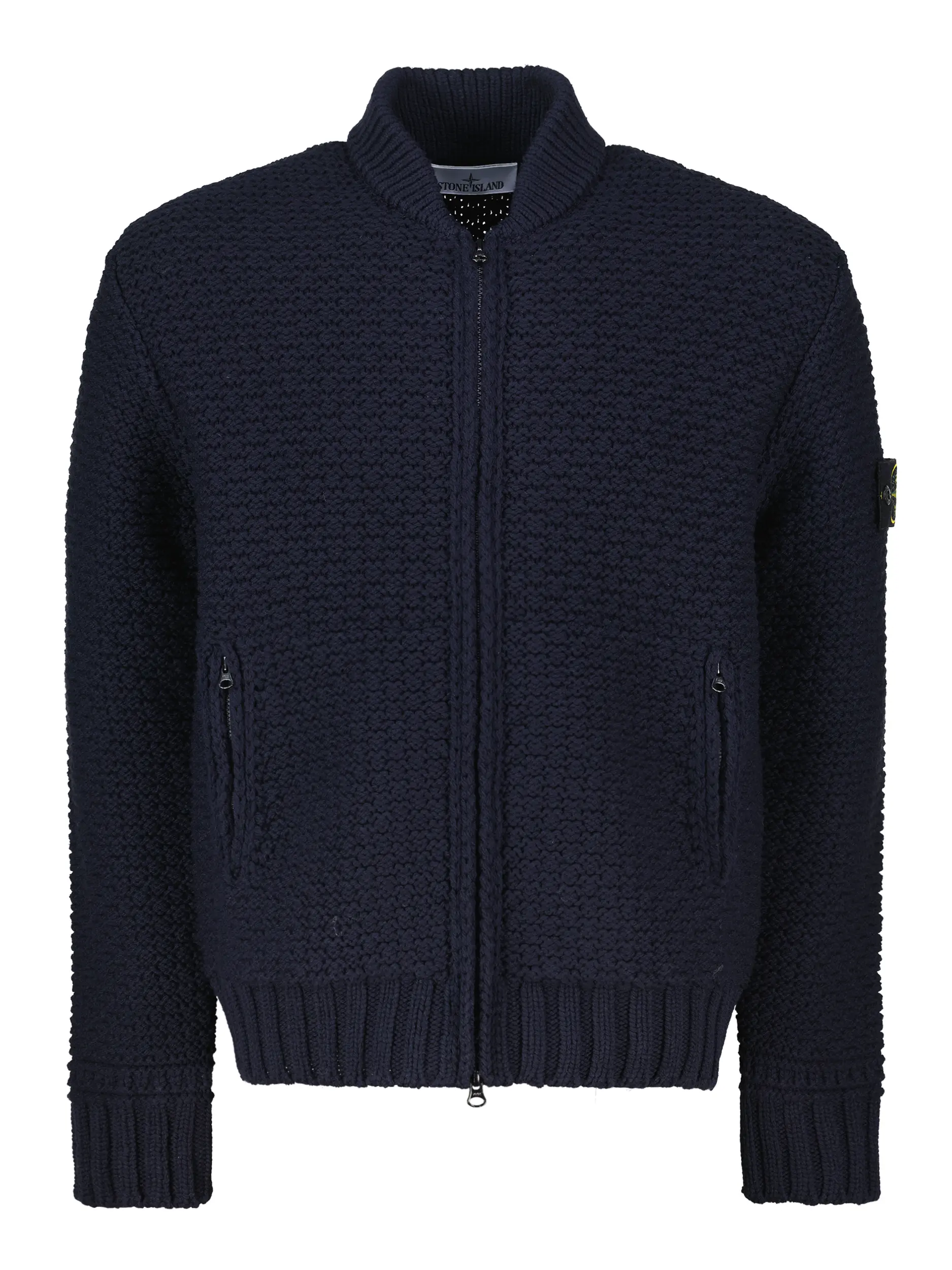 Strickjacke aus Schurwolle - Artikel Vorderseite - Farbe: Blau