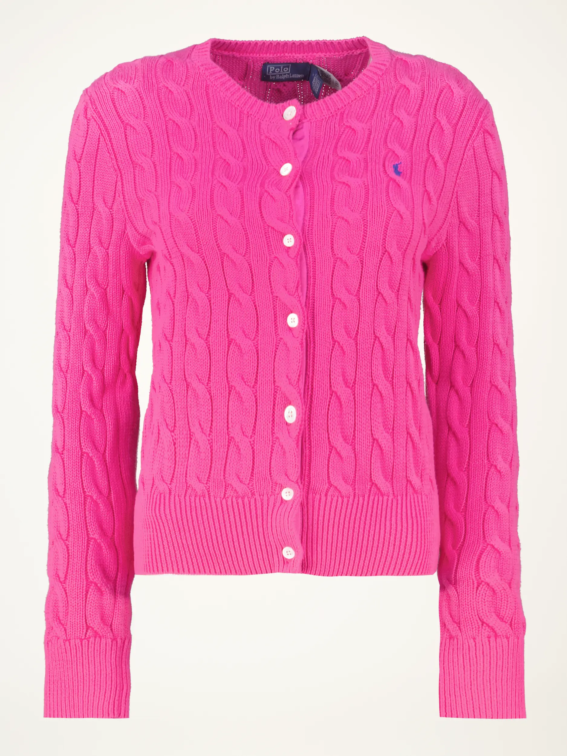 Strickjacke mit Zopfmuster  - Artikelansicht - Farbe: Rosa&Pink