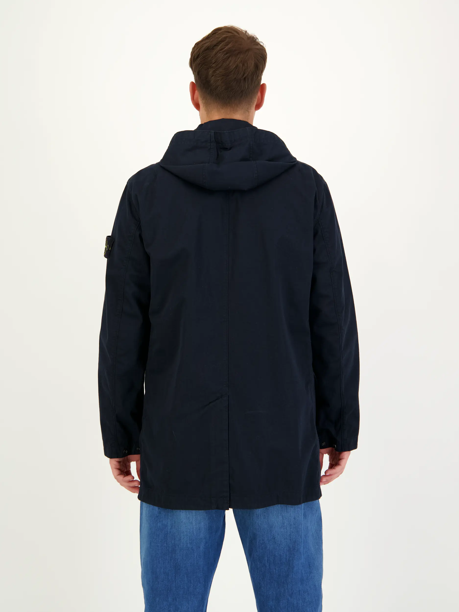 Kurzmantel 'Giaccone' - Artikel Rückseite getragen von einem Modell - Farbe: Blau