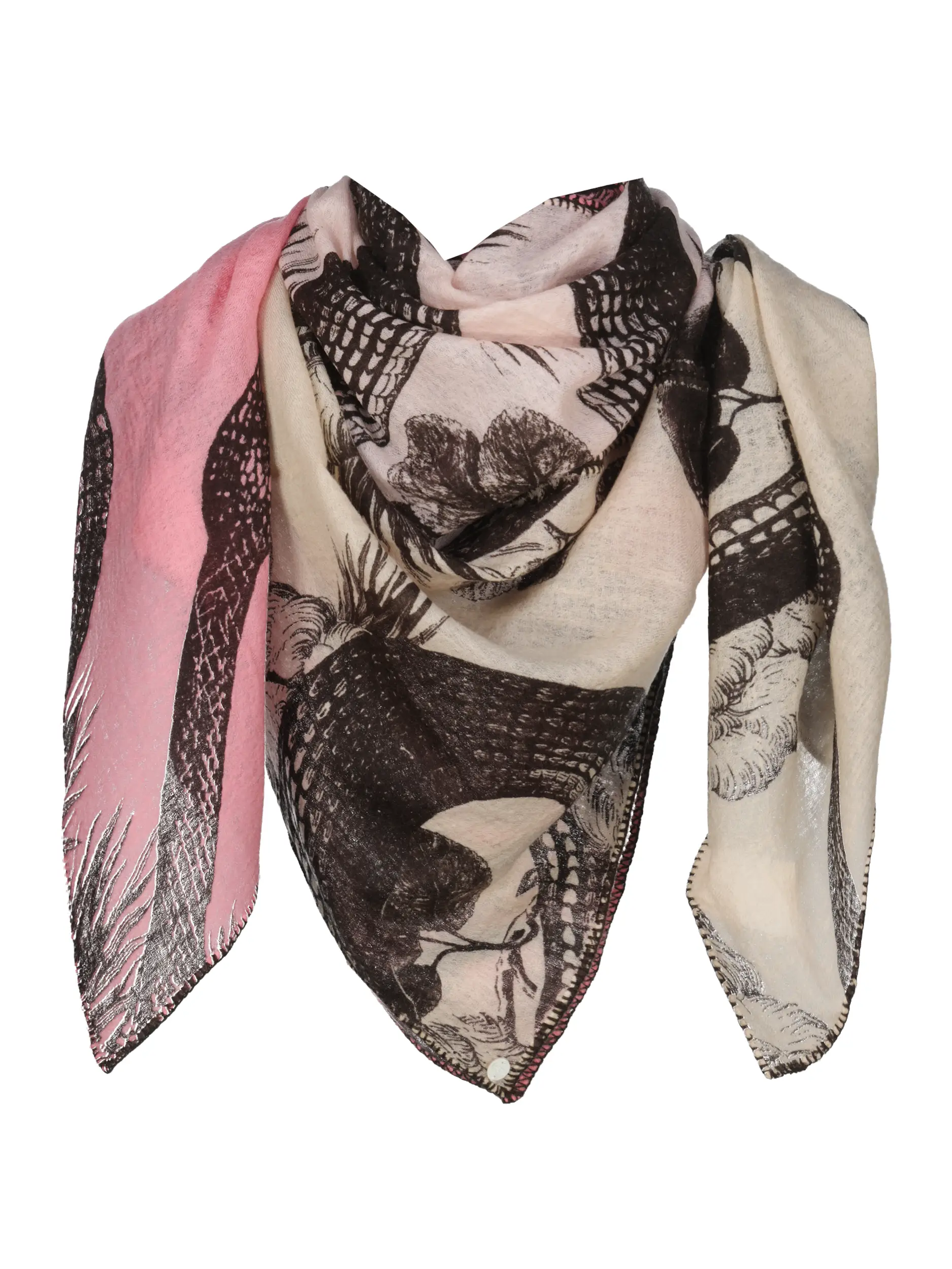 Kaschmirschal - Artikel Vorderseite - Farbe: Rosa&Pink