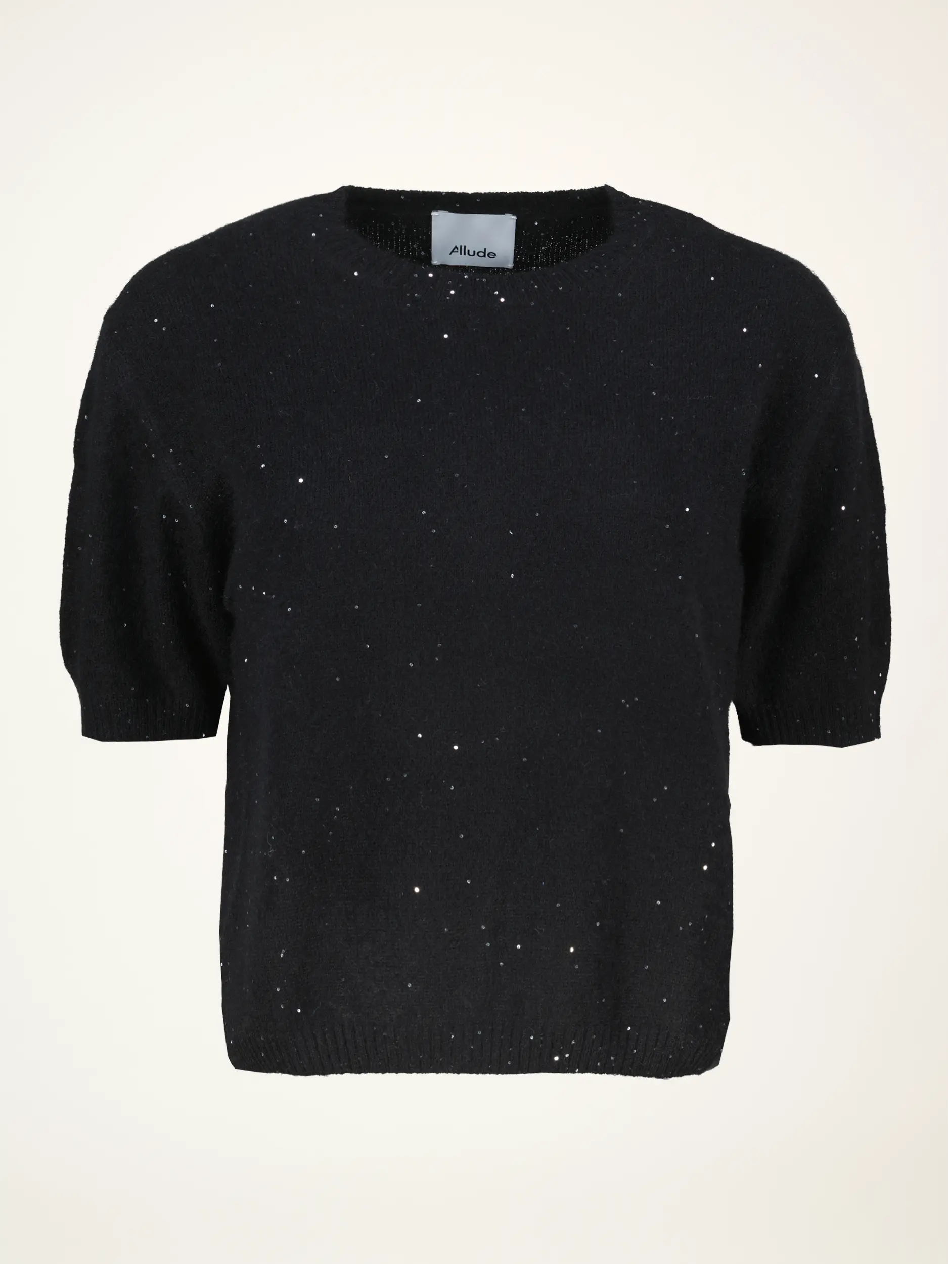 Pullover aus Kaschmir kurzarm - Artikelansicht - Farbe: Schwarz