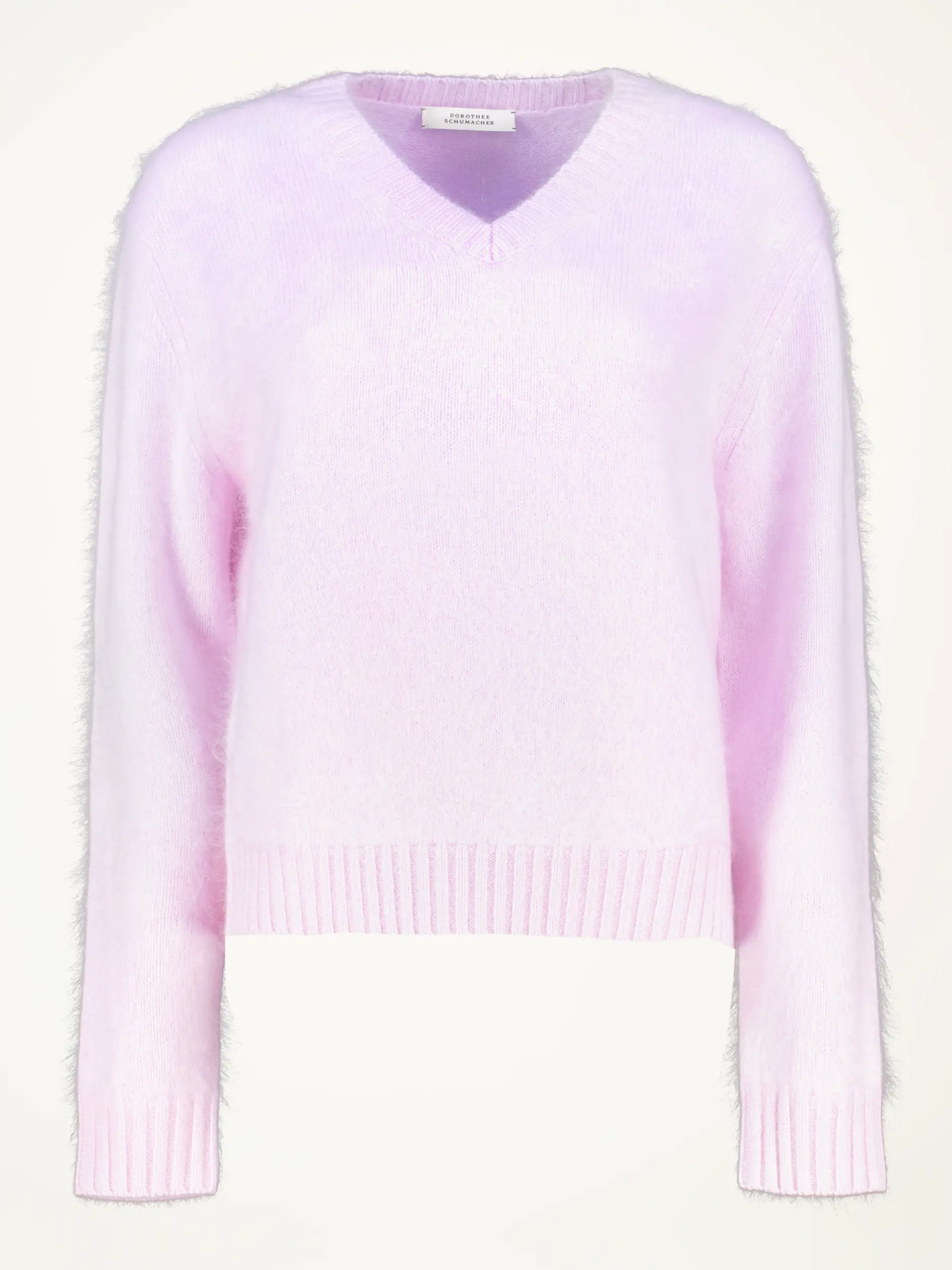 Pullover 'Fluffy Statements' aus Wolle langarm - Artikelansicht - Farbe: Rosa&Pink