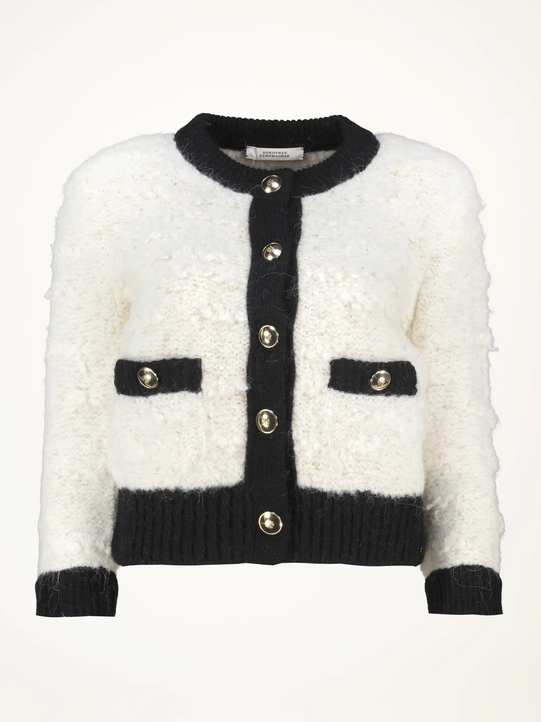 Strickjacke 'Delightful Sparkle' aus Wolle - Artikelansicht - Farbe: Creme