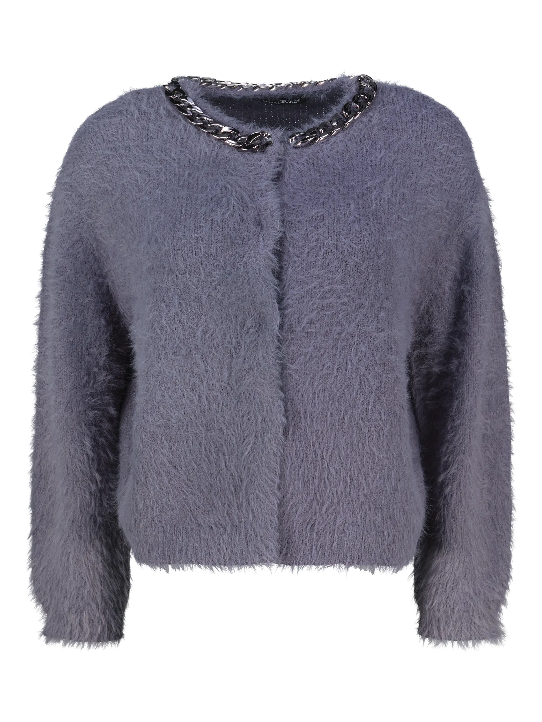 Strickjacke aus Wolle - Artikel Vorderseite - Farbe: Grau