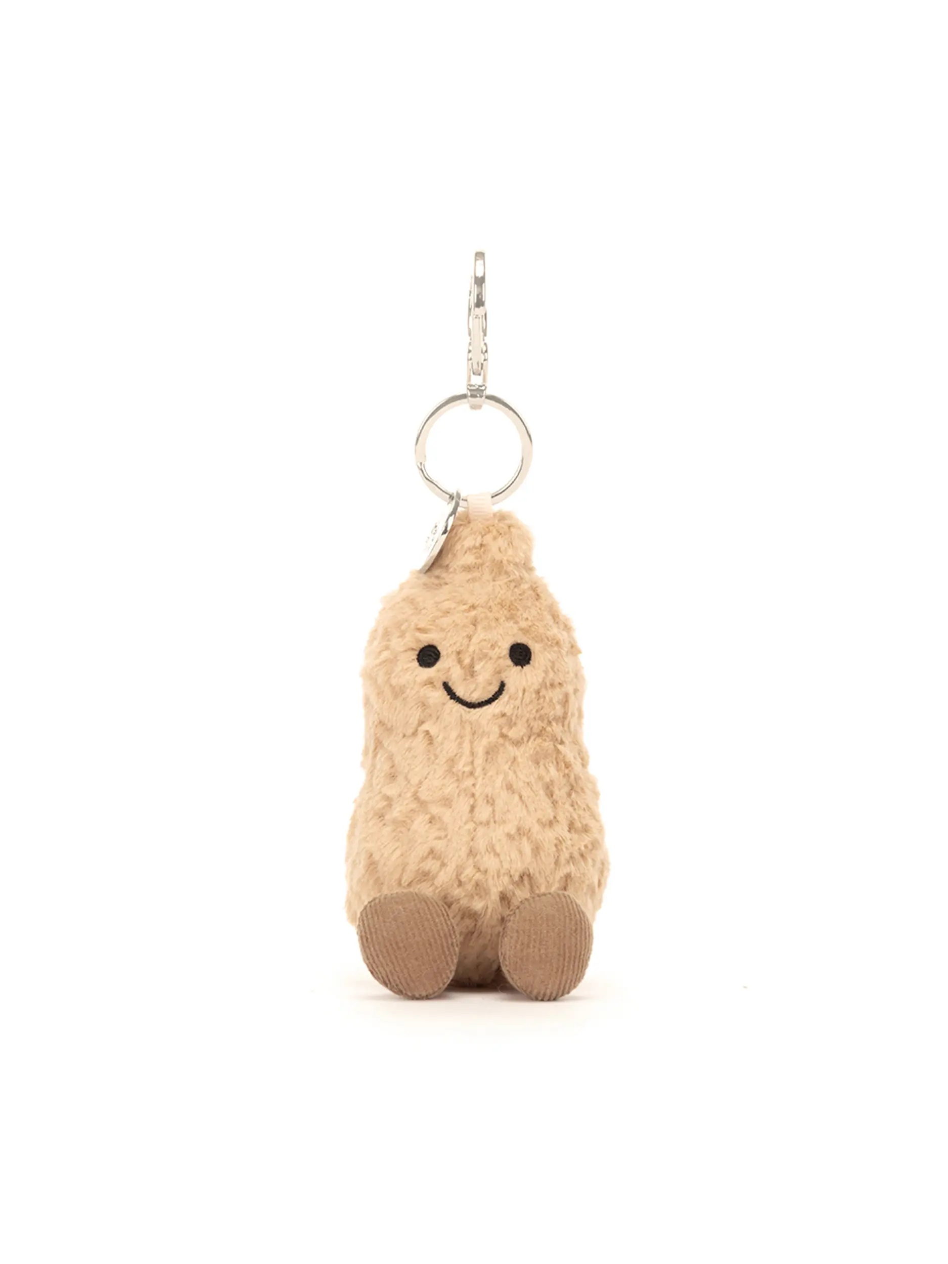 Jellycat-Anhänger 'Amuseables Peanut Bag Charm' - Artikel Vorderseite - Farbe: Beige