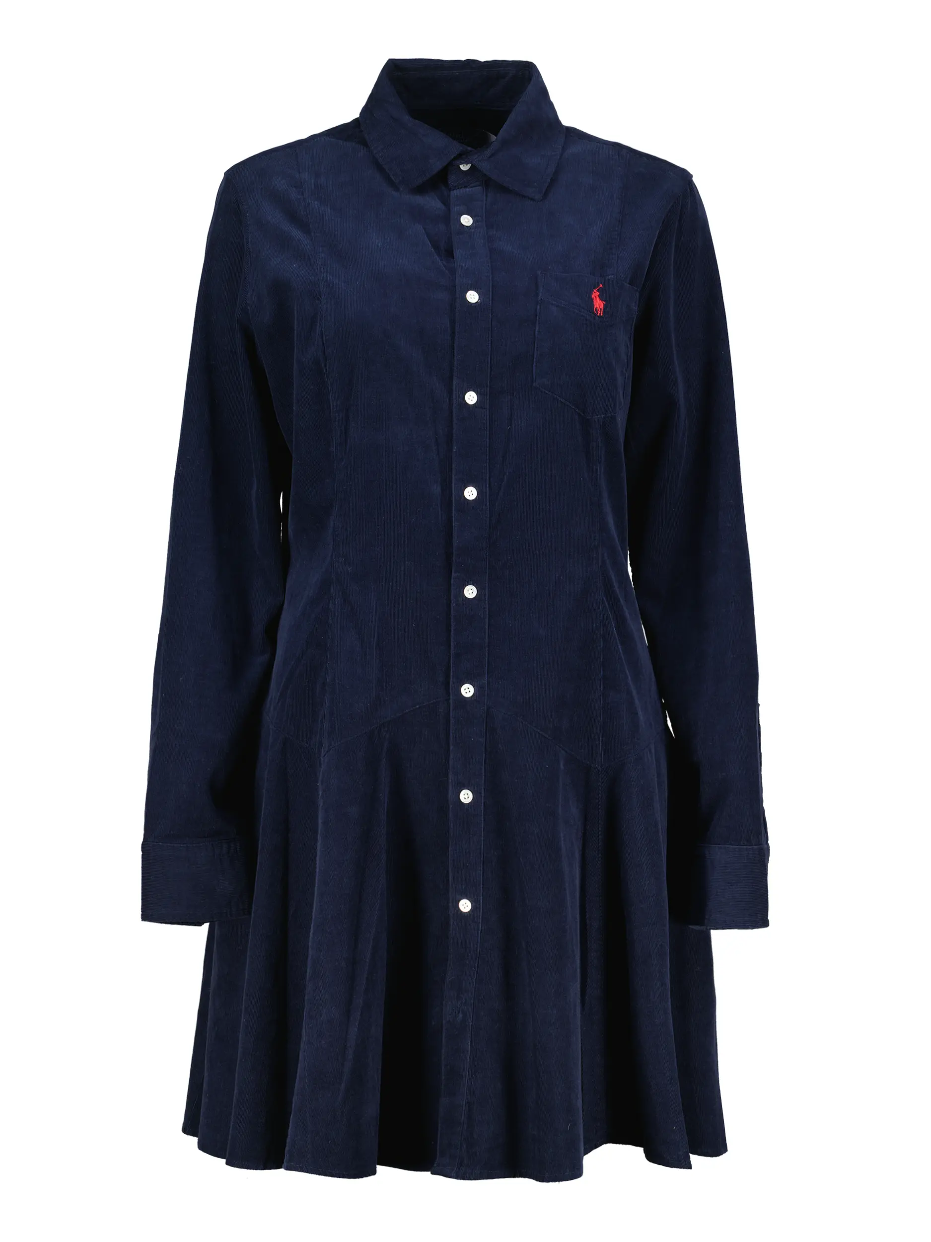 Midi Cordkleid - Artikel Vorderseite - Farbe: Blau