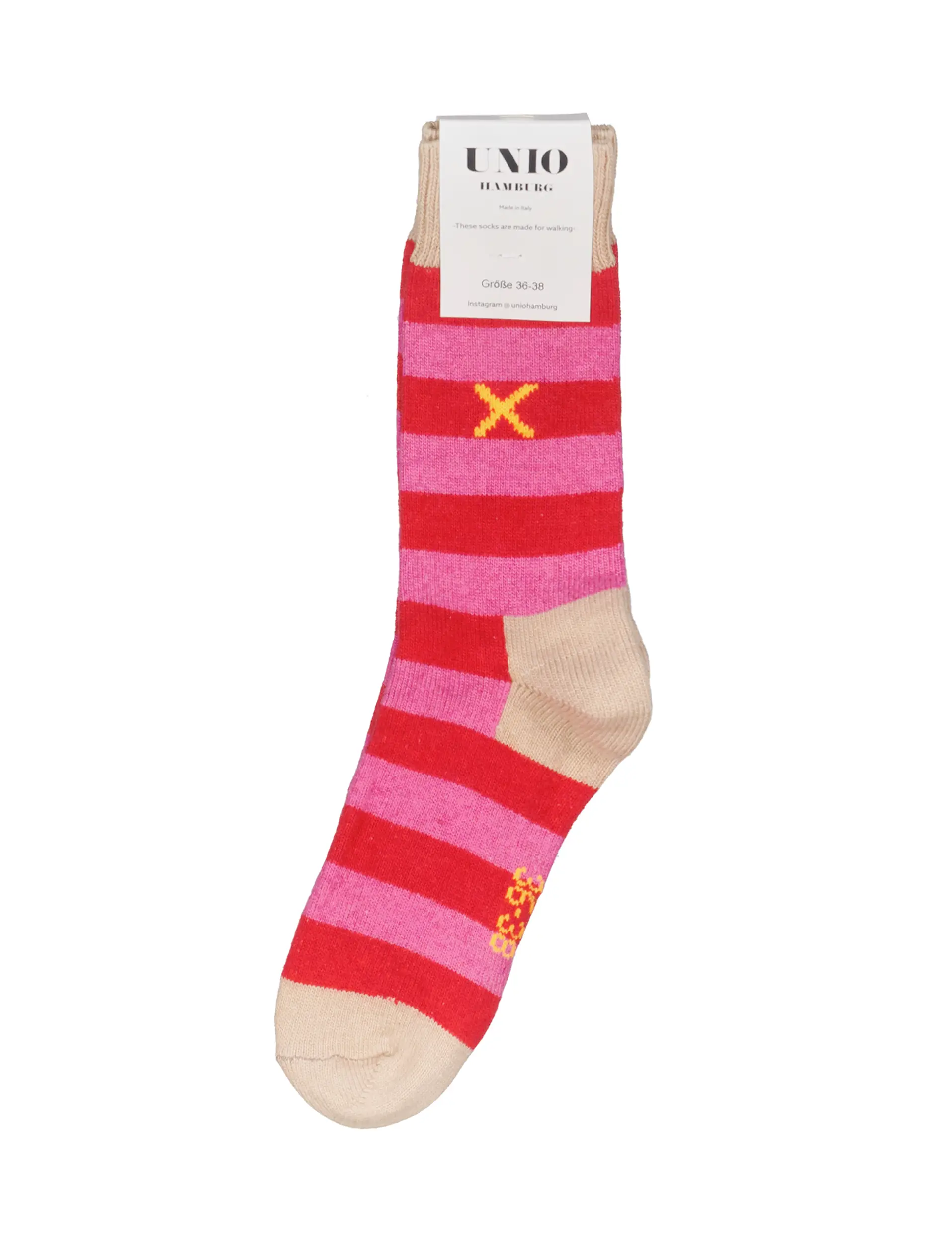 Socken 'Cosy' - Artikel Vorderseite - Farbe: Rosa&Pink