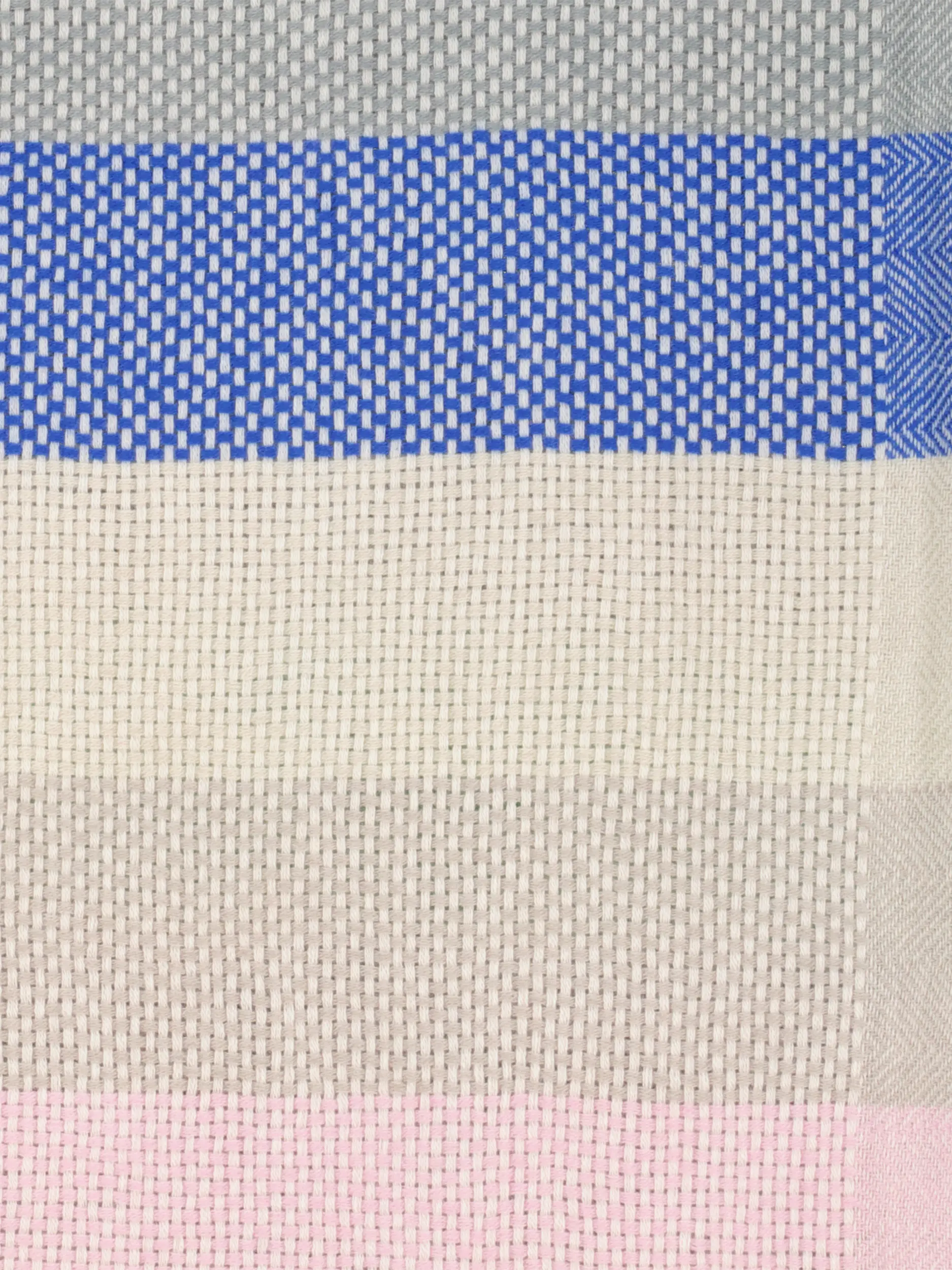 Gemusterter Schal aus Kaschmir - Artikel weitere Detailansicht 1 - Farbe: Blau