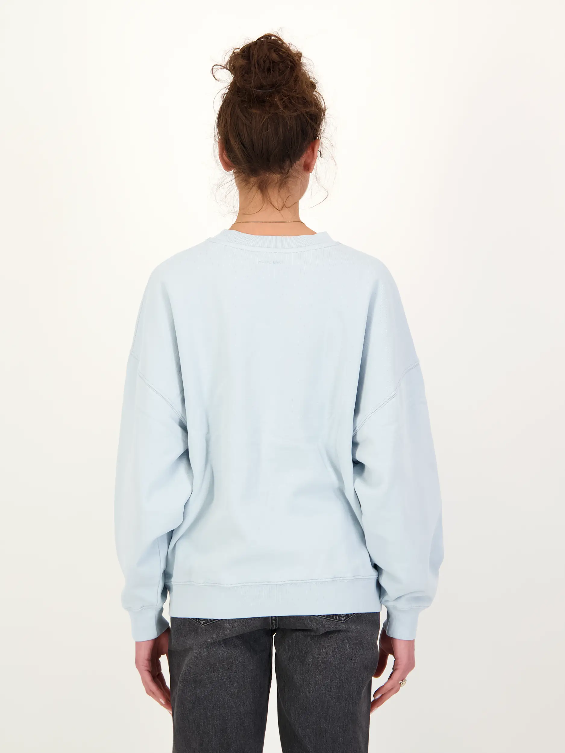 Sweatshirt 'Miles' - Artikel Rückseite getragen von einem Modell - Farbe: Blau