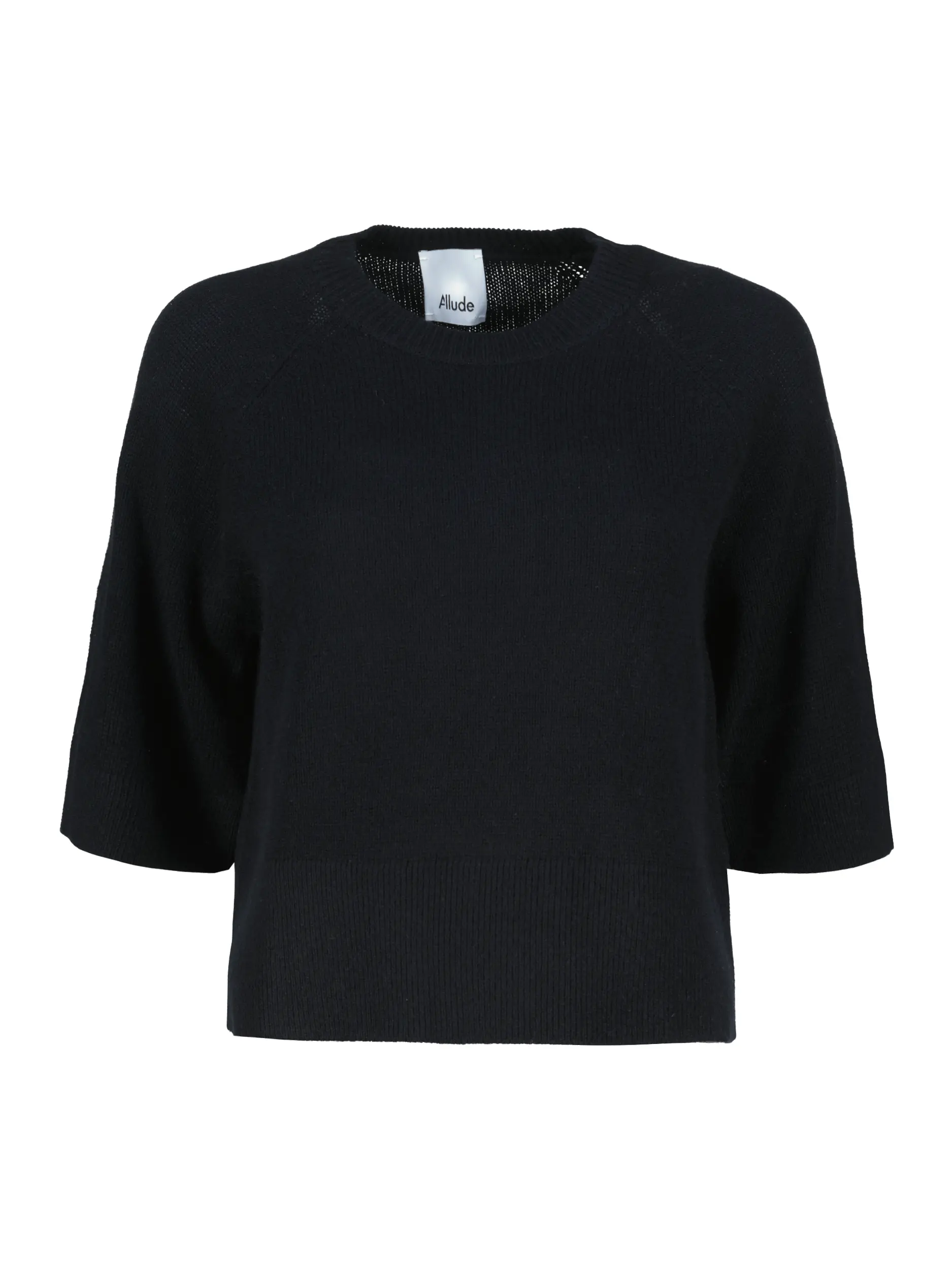 Pullover aus Wolle kurzarm - Artikel Vorderseite - Farbe: Schwarz