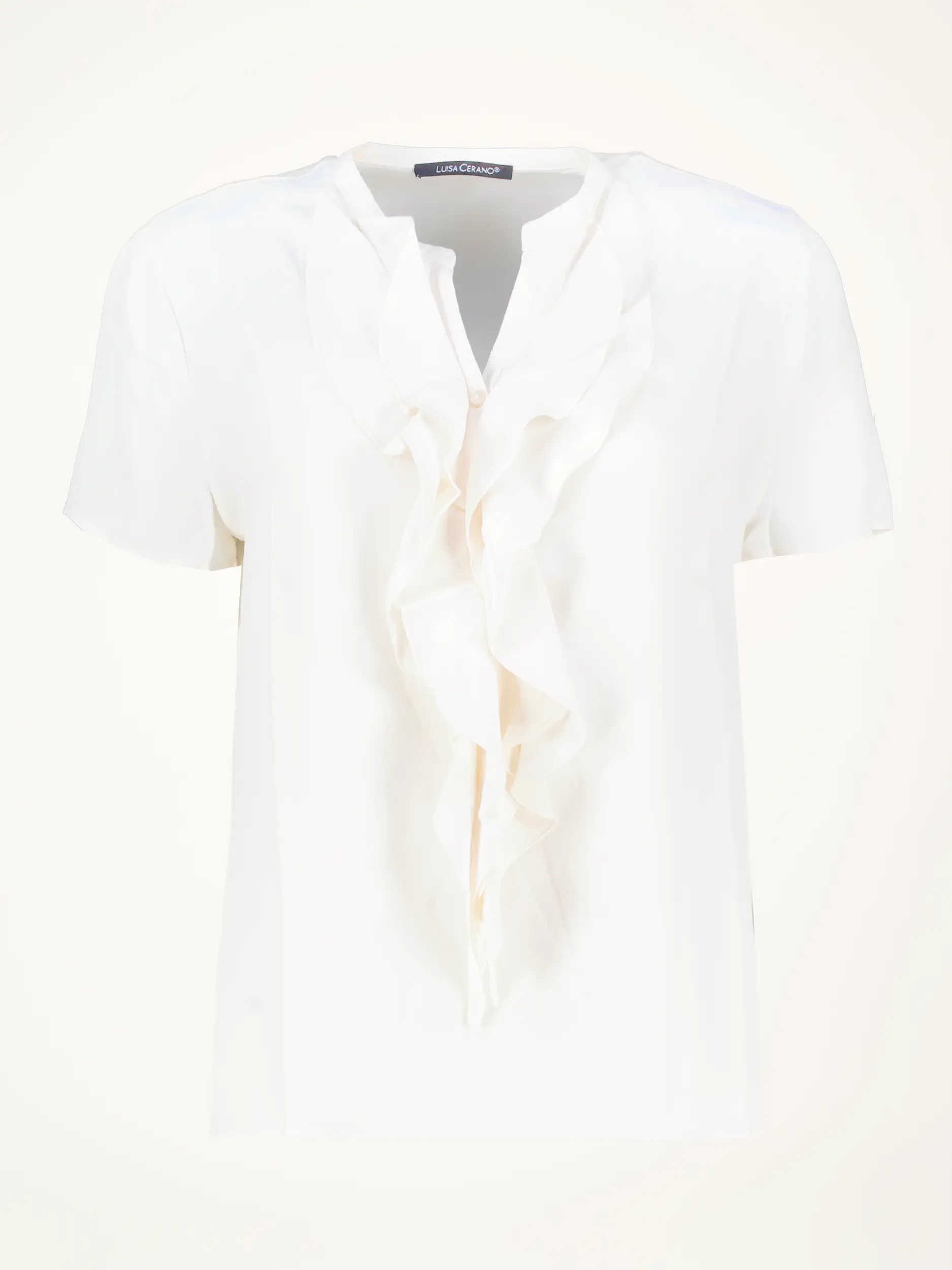Bluse mit Volant - Artikelansicht - Farbe: Creme