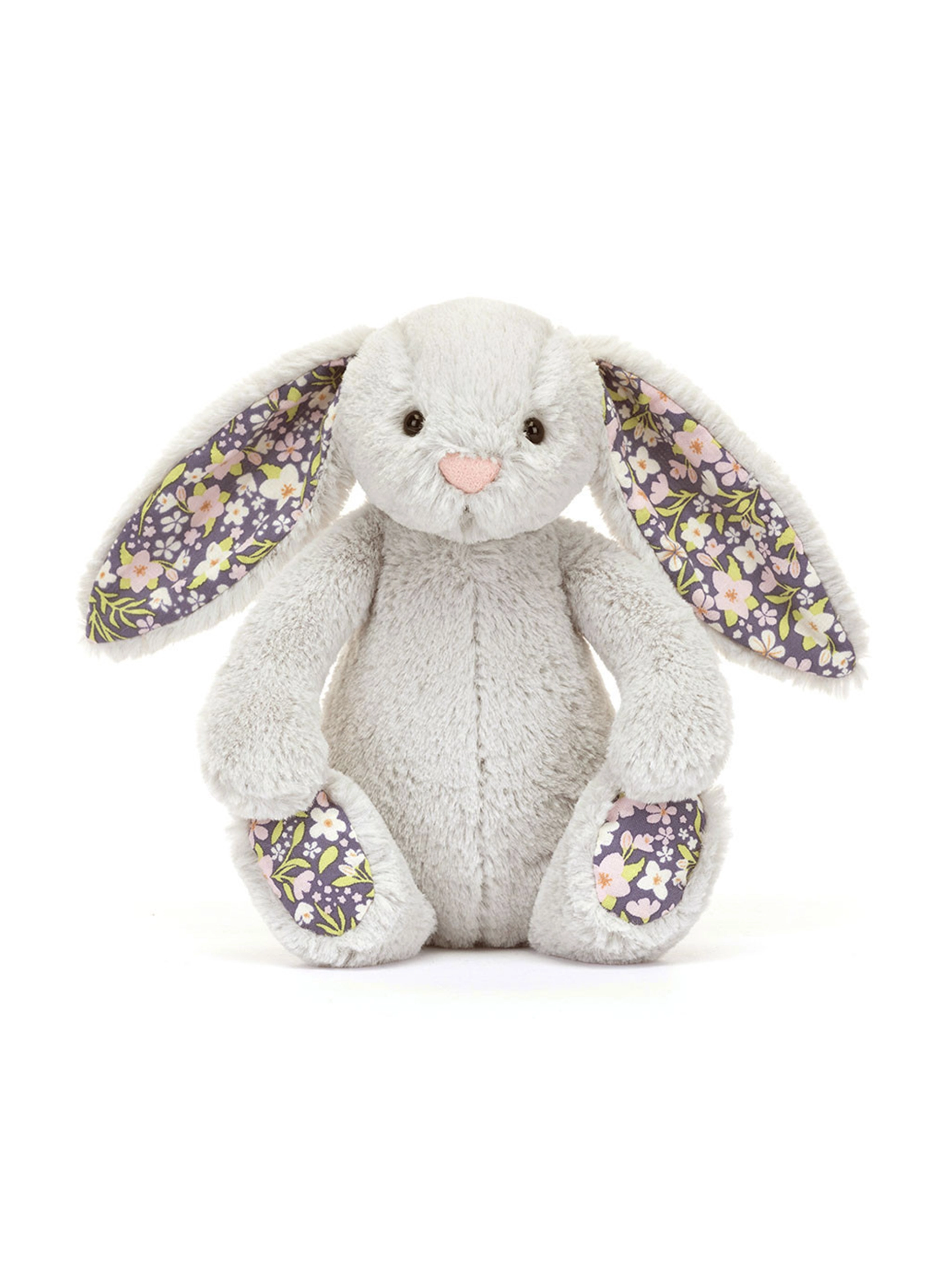 Jellycat-Stofftier 'Blossom Silver Bunny Bloom Small' - Artikel Vorderseite - Farbe: Grau Jellycat-Stofftier 'Blossom Silver Bunny Bloom Small' - Artikel Vorderseite - Farbe: Grau