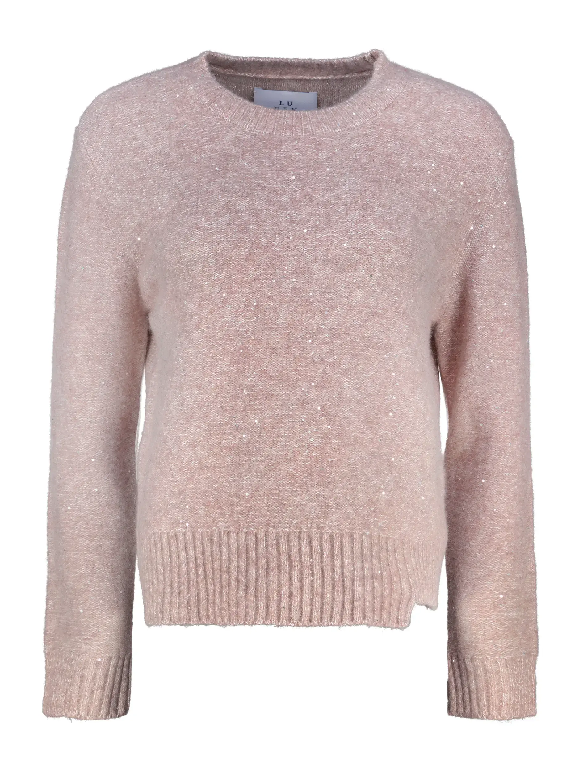 Pullover 'Belet' aus Kaschmir mit Glitzerpailletten langarm - Artikel Vorderseite