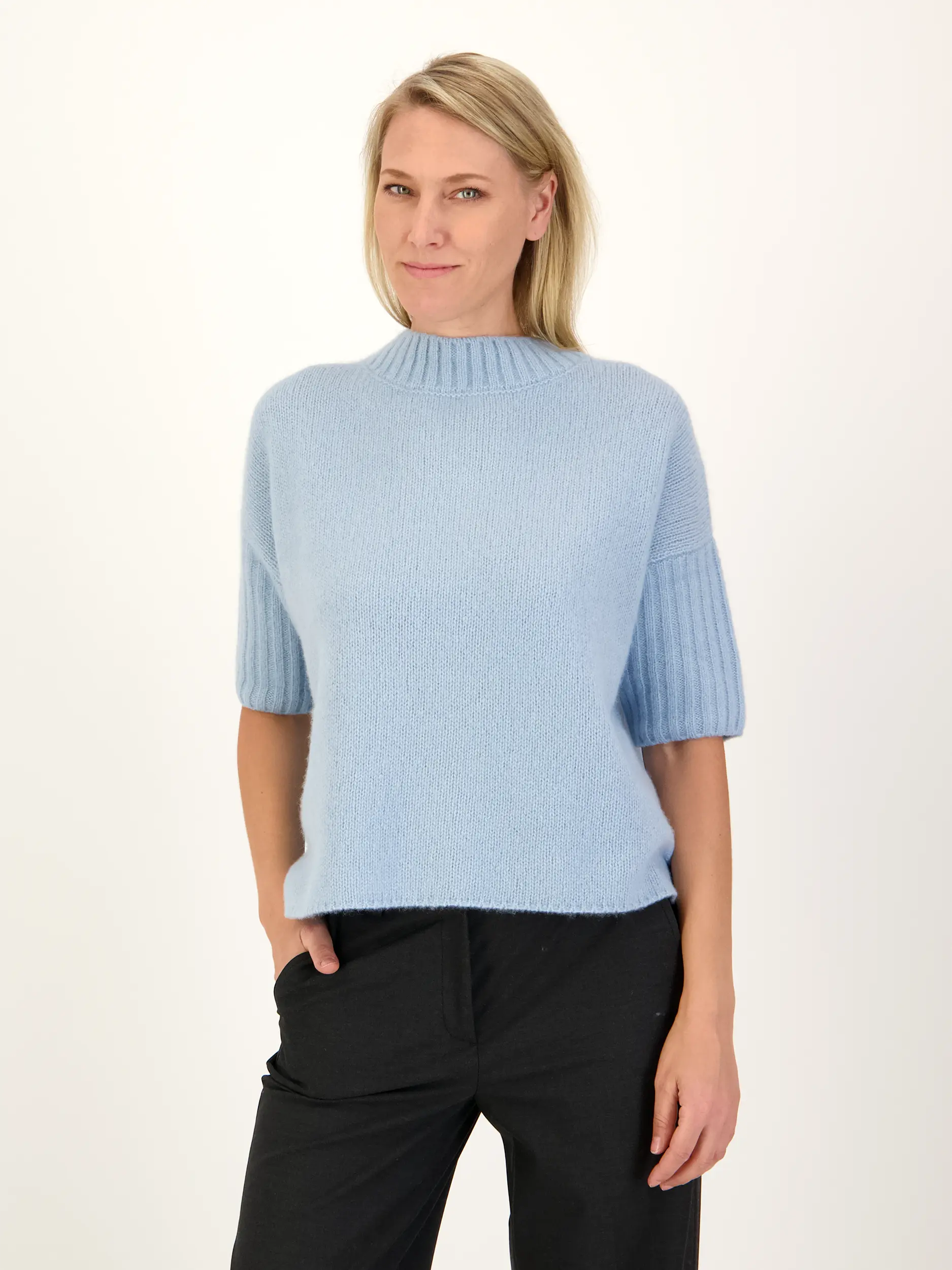 Pullover aus Kaschmir 3/4-Arm - Artikel Vorderseite getragen von einem Modell