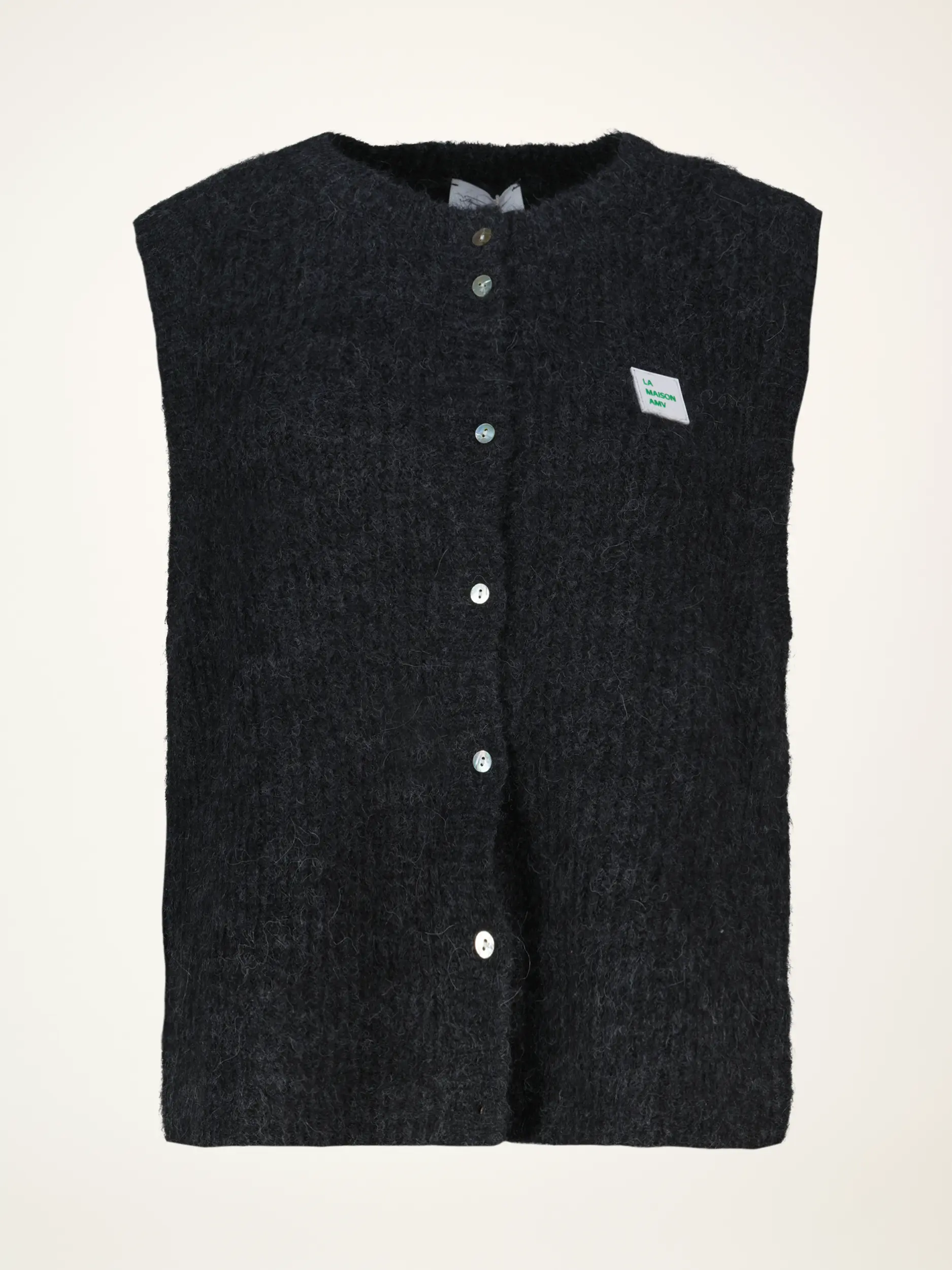Strickweste 'East' aus Alpaka-Mix - Artikelansicht - Farbe: Grau