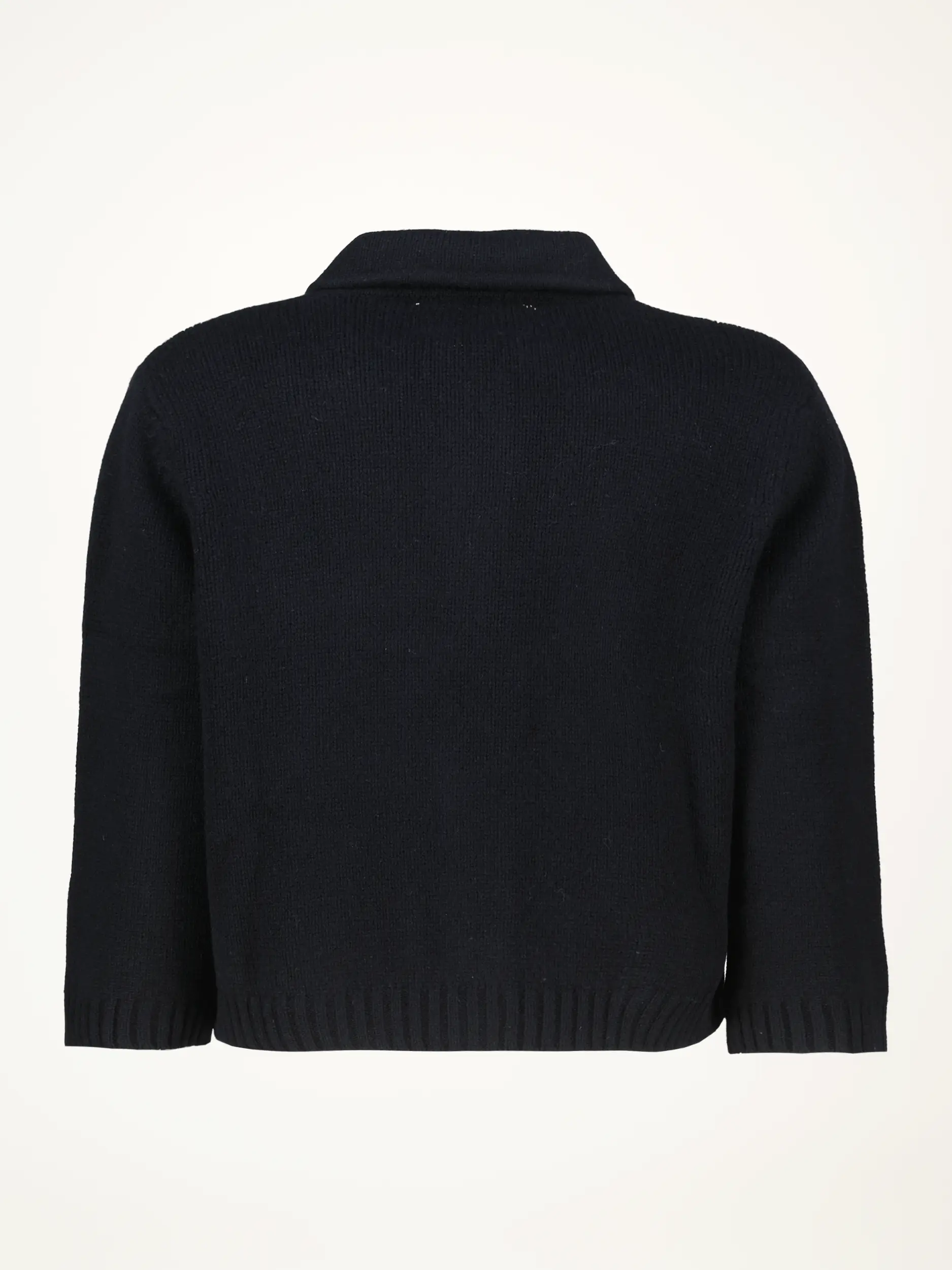 Strickjacke Studio 'Laura' aus Kaschmir 3/4-Arm  - Artikel Rückseite - Farbe: Schwarz